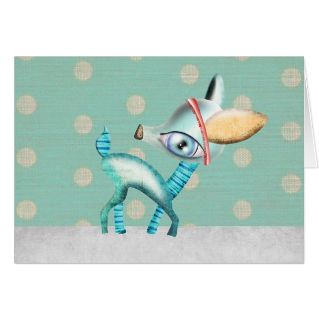 Carte de bébé cerf (Devant horizontal)