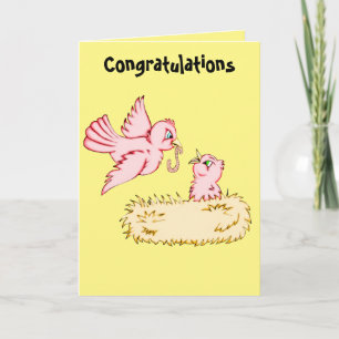 Carte de bébé congratulée
