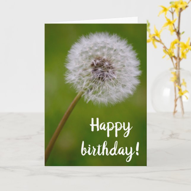 Carte de Bénédiction Anniversaire de Dandelion (Fleur jaune)