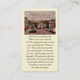 Carte de bénédiction commémorative de prière