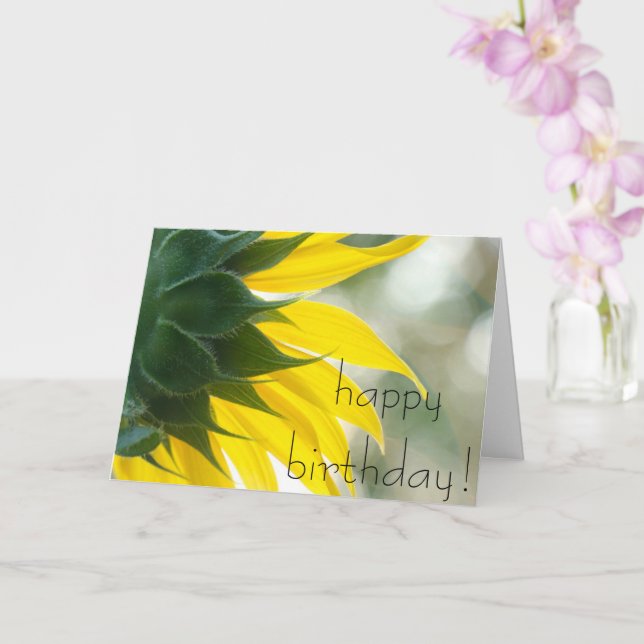 Carte de Bénédiction d'anniversaire de tournesol (Orchidée)