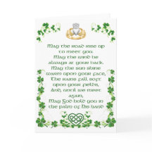 Carte de Bénédiction irlandaise de l'Irlande Optio
