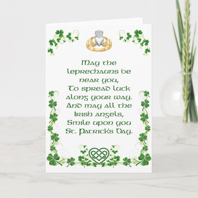 Carte de Bénédiction irlandaise de l'Irlande Optio (Devant)