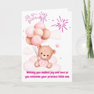 Carte de Bénédiction pour bébé doux - Félicitation