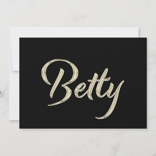 Carte de Betty white gold (Devant)