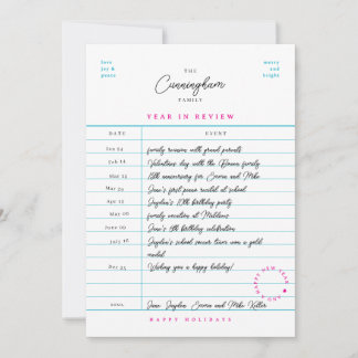 Carte de bibliothèque Bilan annuel Fête de fin d'a