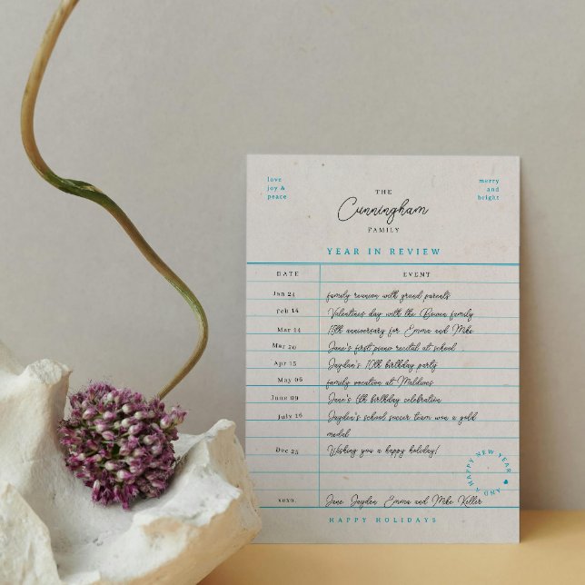 Carte de bibliothèque Bilan annuel Fête de Noël (Créateur téléchargé)