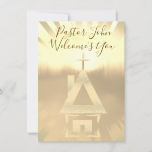 Carte de bienvenue de l'église du pasteur ministre