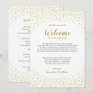 Carte de Bienvenue de Mariage Élégante Moderne ave