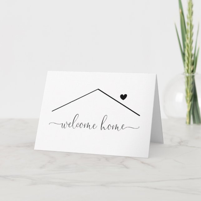 Carte de bienvenue personnalisée à la maison (Devant)