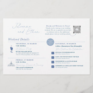 Carte de bienvenue personnalisée pour le week-end