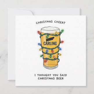 Carte de bière de Noël - parfaite pour un amateur