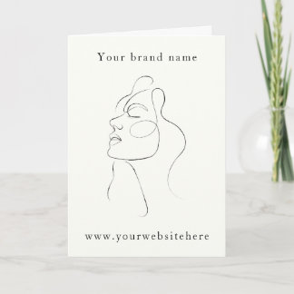 Carte de bijou de visage de fille abstrait personn