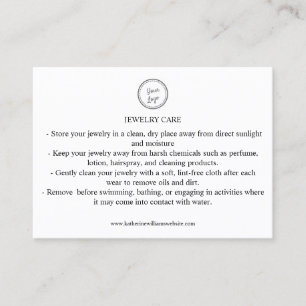 Carte de bijoux Ajouter votre logo Code QR