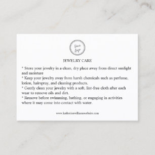 Carte de bijoux Ajouter votre logo Code QR