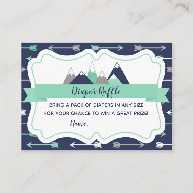 Carte de billet au rabat au baby shower (Devant)