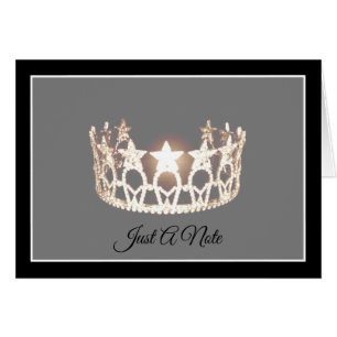 Carte de billet de la Couronne d'or style Miss USA