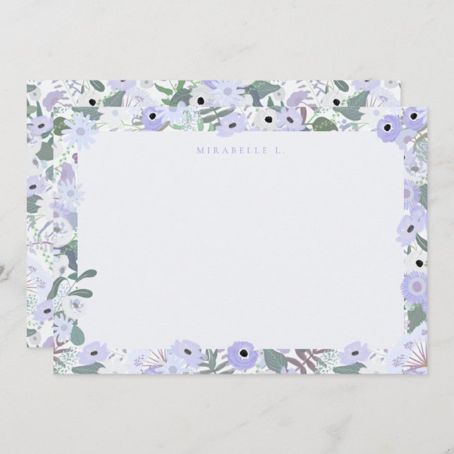 Carte de billet plat Mirabelle à Lilac (Devant / Derrière)