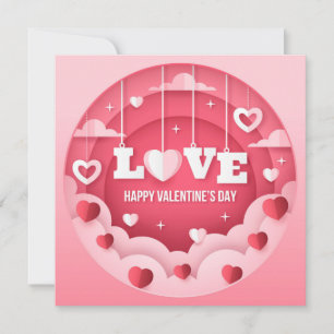 Carte de billet pour la Saint-Valentin
