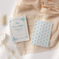 Carte de billet Sketted Cute Wavy Bow Frame Baby S