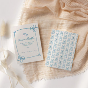 Carte de billet Sketted Cute Wavy Bow Frame Baby S