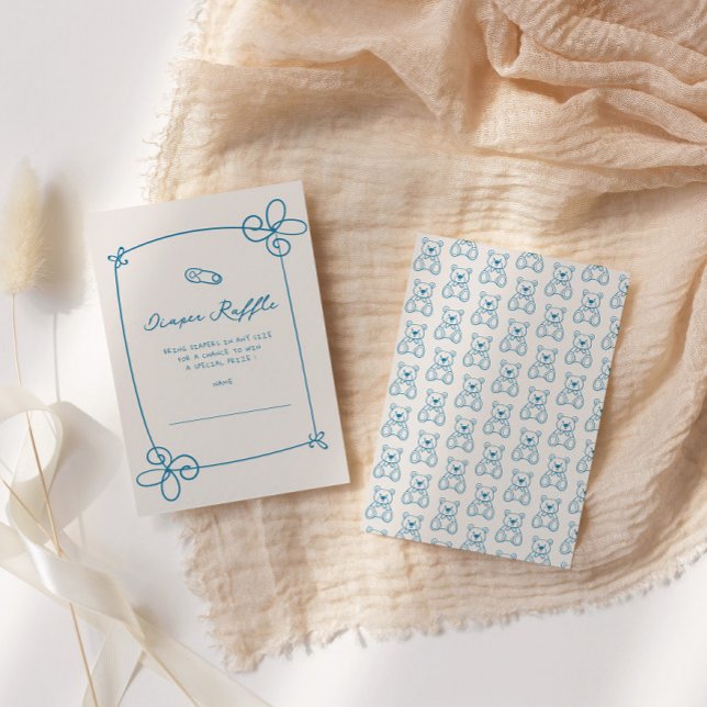 Carte de billet Sketted Cute Wavy Bow Frame Baby S (Créateur téléchargé)