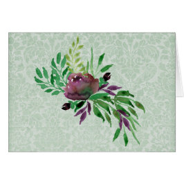 Carte de billet vert à la menthe, enveloppes inclu