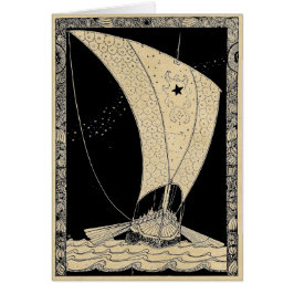 Carte de billet Viking Longship at Sea