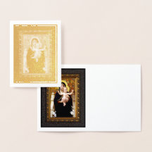 Carte de billets de vacances Madonna et Child Gold
