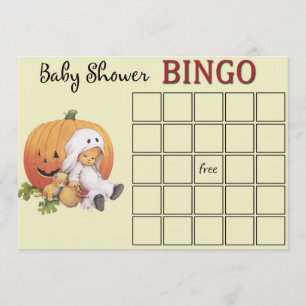 Carte de Bingo Baby shower Halloween