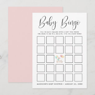 Carte de Bingo de Baby shower de Llama sucrée