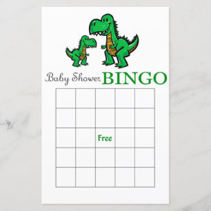 Carte de bingo de baby shower Dinosaur, Bingo Dino
