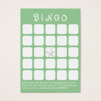 Carte de bingo Mint Green Star Fish 5x5 Fête des m
