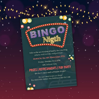 carte de BINGO pour collecte de fonds pour l'école