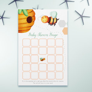 Carte de bingo simple Baby shower neutre