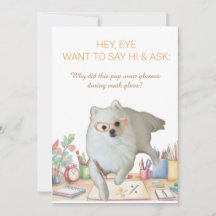 Carte de blague de classe de maths avec un chiot p