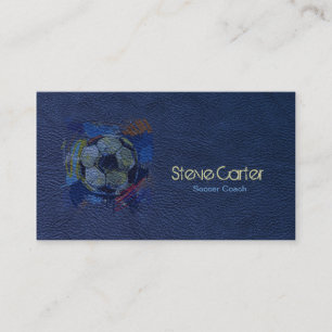 Carte de bleu de joueur de boule d'entraîneur de