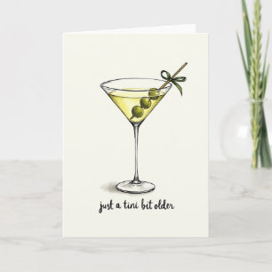 Carte de Boisson d'Anniversaire de Cocktail
