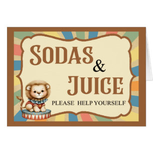 Carte de boissons Baby Circus