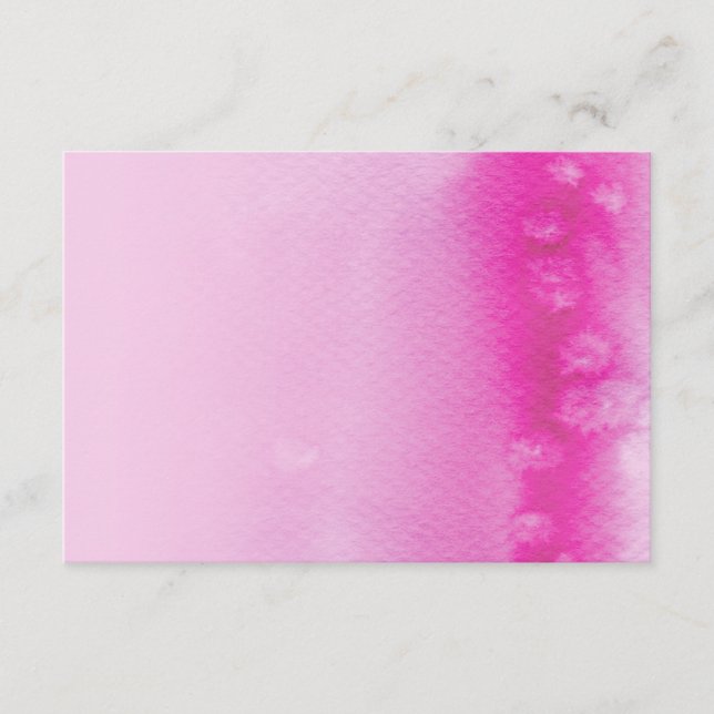 CARTE DE BOÎTE :: aquarelle ombre rose fuchsia (Devant)