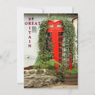 Carte de boîte de téléphone rouge