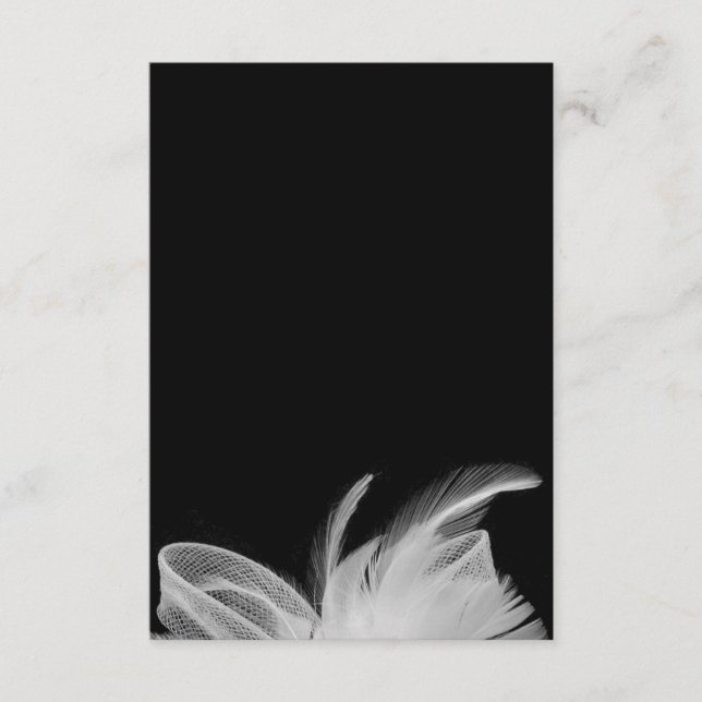 Carte de boîtier 3,5 x 5 plumes blanches (Devant)