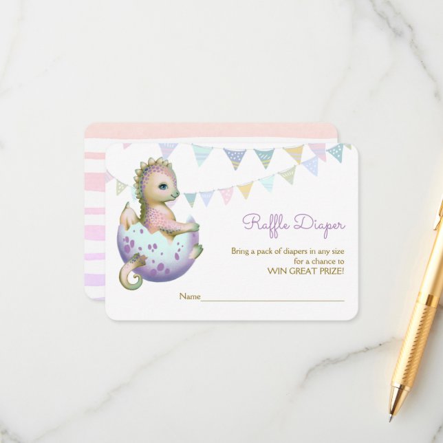 Carte de boîtier avec un dragon mignon. (Devant/Arrière en situation)