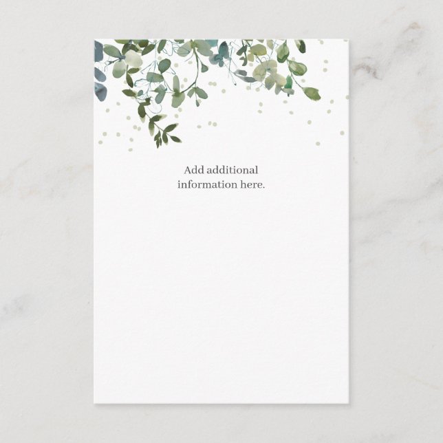 Carte de boîtier Baby shower Eucalyptus (Devant)