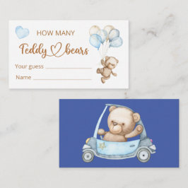 Carte de boîtier Baby shower pour bébé ours en pel