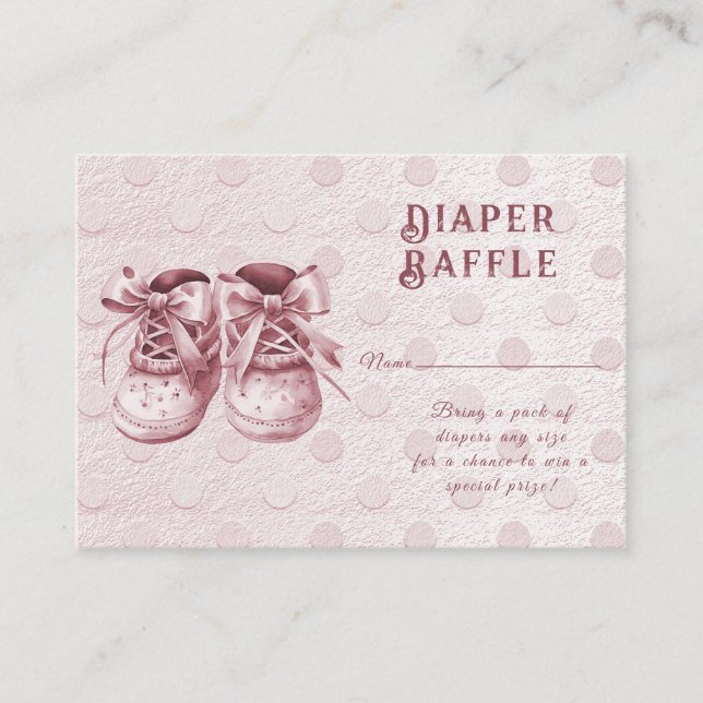 Carte de boîtier Baby shower pour bébé rose (Devant)