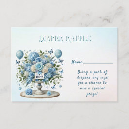Carte de boîtier Baby shower Vase Floral Blanc Ble