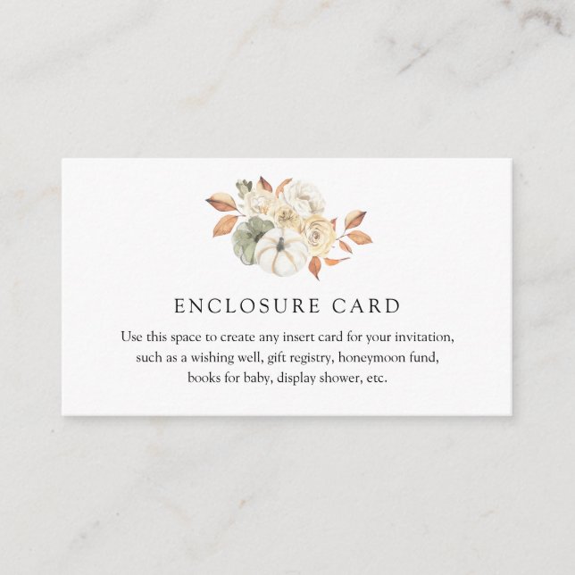 Carte de boîtier Citrouille d'automne (Devant)