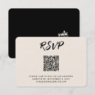 Carte de boîtier de code QR RSVP RSVP Heaven