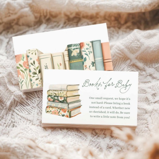 Carte de boîtier de demande de carnet d'histoires (Storybook Themed Books for Baby Cards)